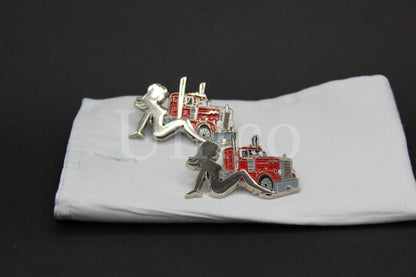 Truck and Lady Cufflinks