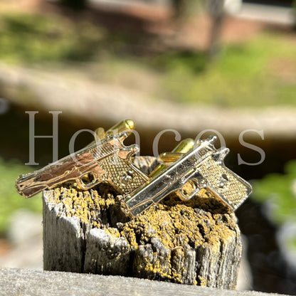 Handguns .45 Caliber Pistol Cufflinks