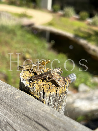 Handguns .45 Caliber Pistol Cufflinks