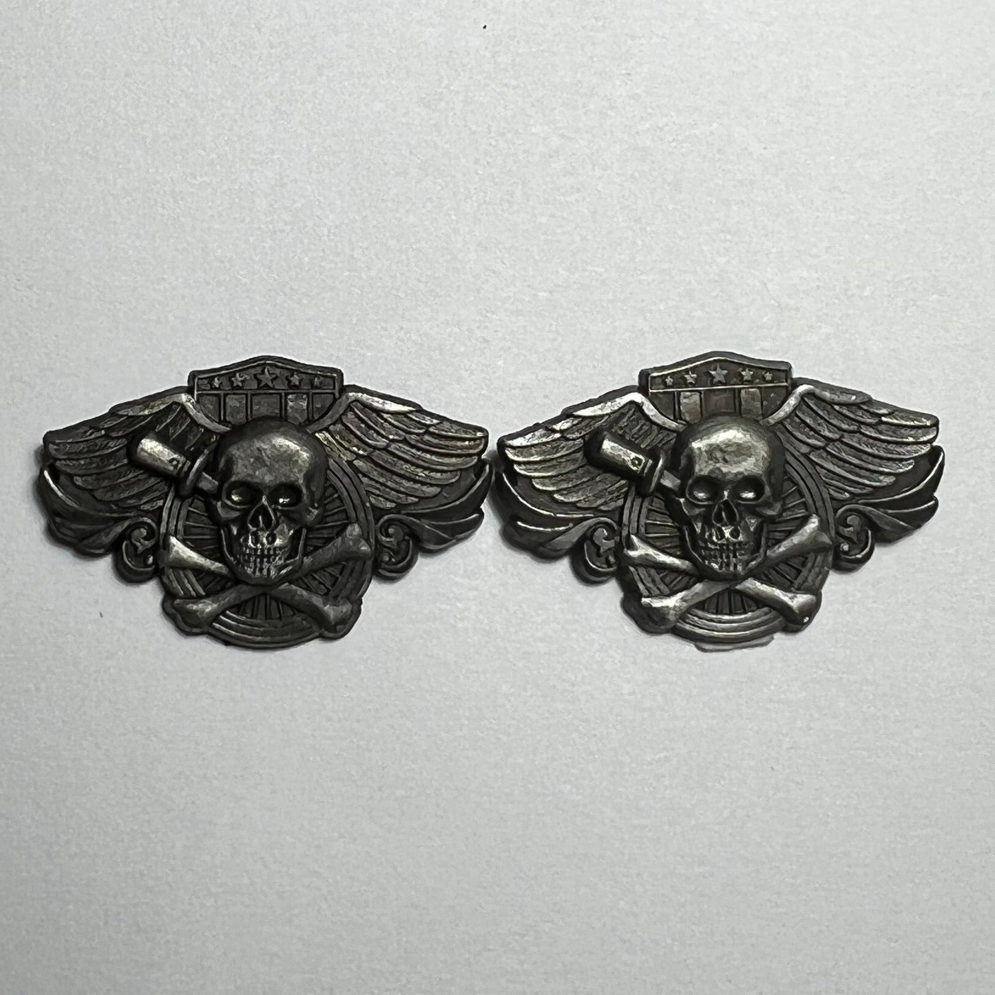 Skull Knife Wing Cufflinks