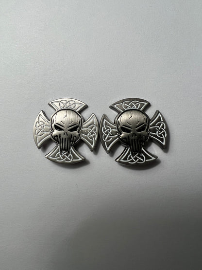 Skull Iron Cross Cufflinks