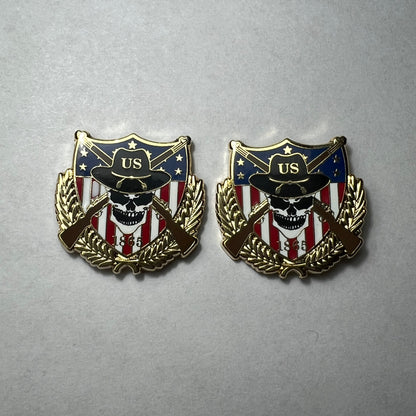 Skull US Cavalry Cufflinks