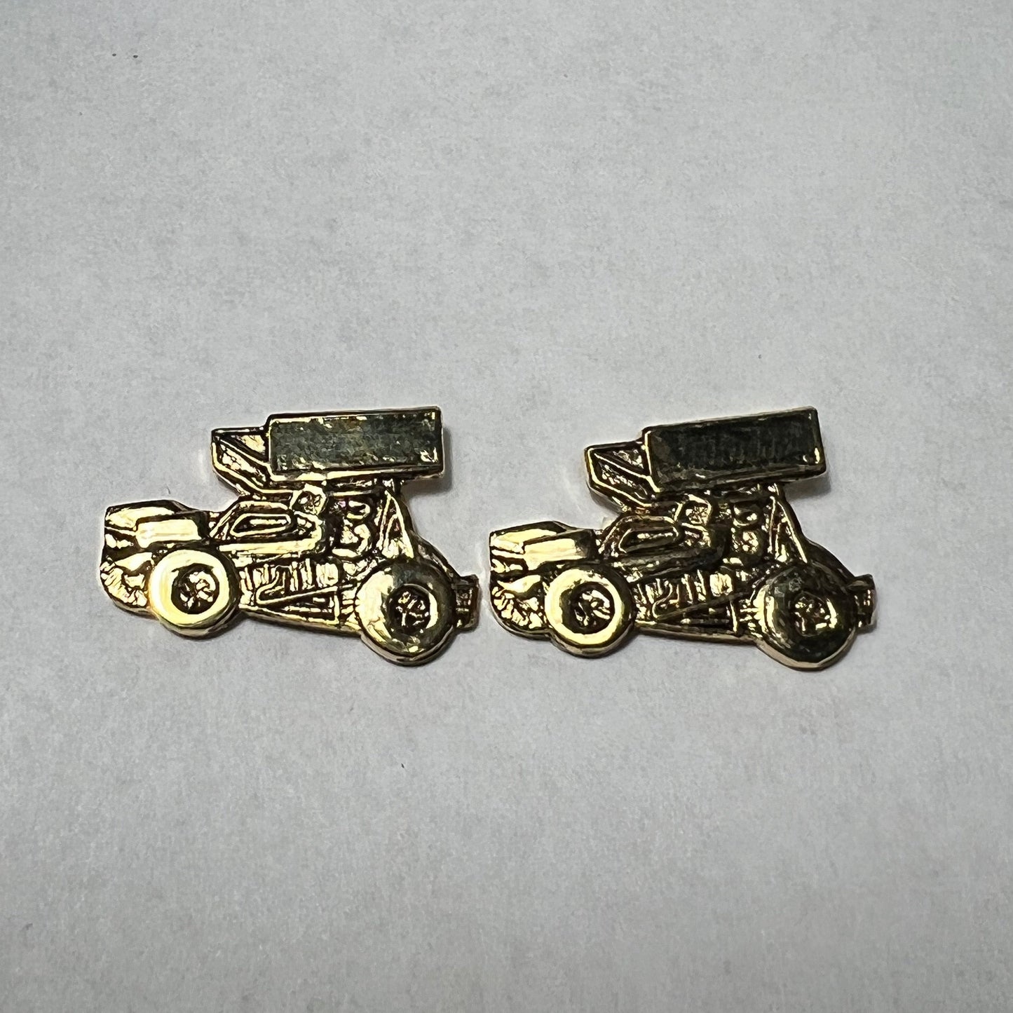 Gold Sprint Car Cufflinks