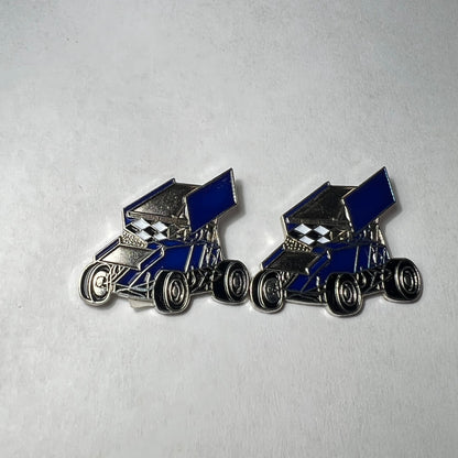 Blue Sprint Car Wing Cufflinks