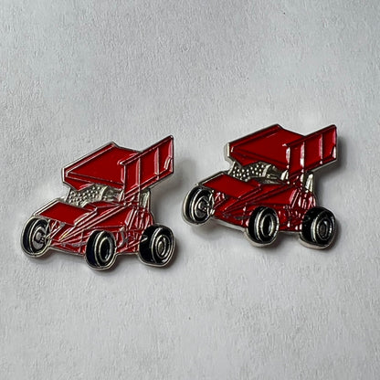 Red Sprint Car Wing Cufflinks