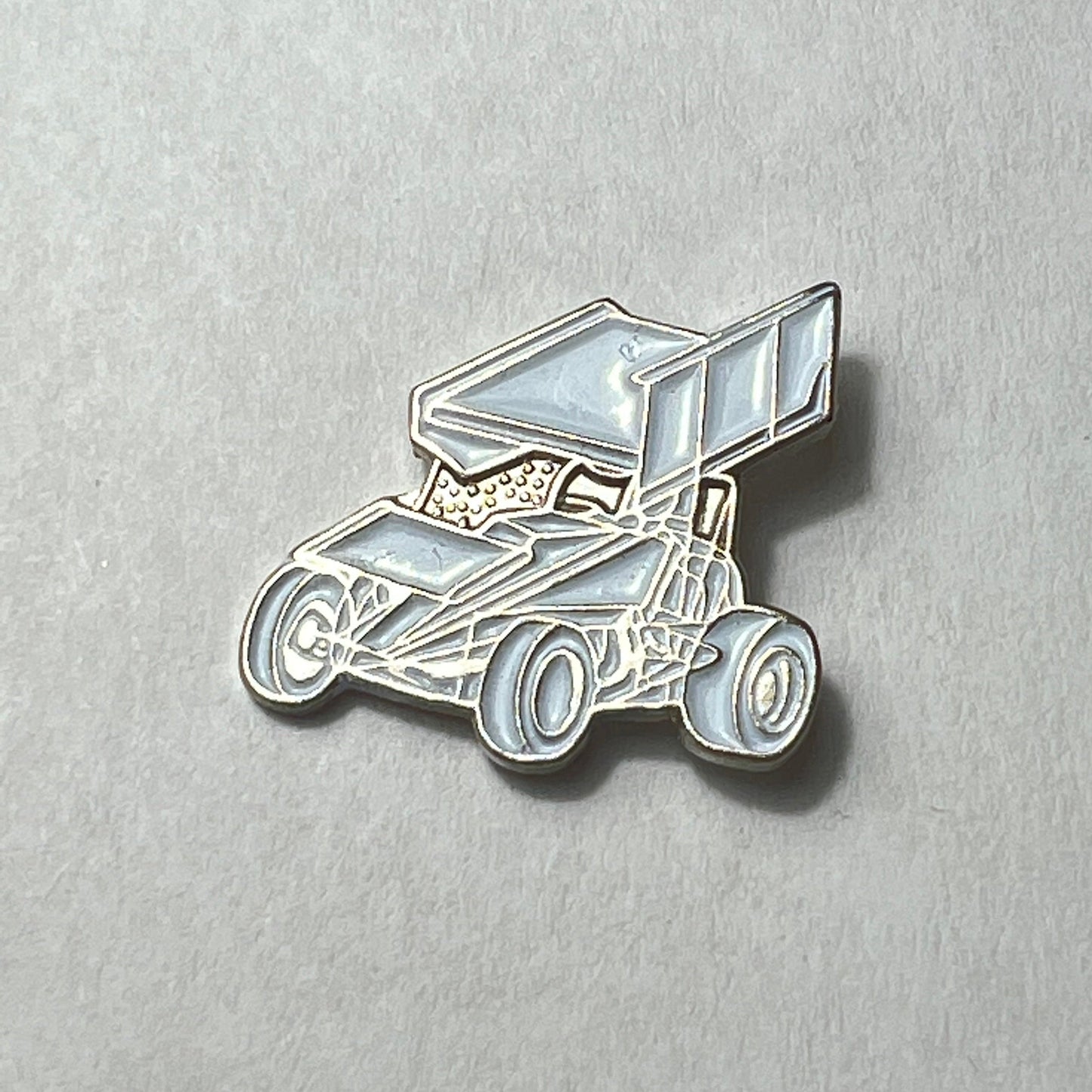 White Sprint Car Wing Cufflinks