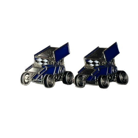 Blue Sprint Car Wing Cufflinks